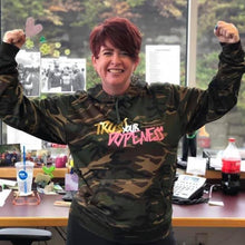 Load image into Gallery viewer, Camouflage “Trust Your Dopeness” Hoodie Sweatshirt-Girls Chronically Rock