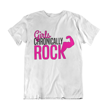 Load image into Gallery viewer, Kids Chronically Rock t-shirt with Muscle Logo 2-Girls Chronically Rock