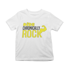 Load image into Gallery viewer, Kids Chronically Rock t-shirt with Muscle Logo 2-Girls Chronically Rock