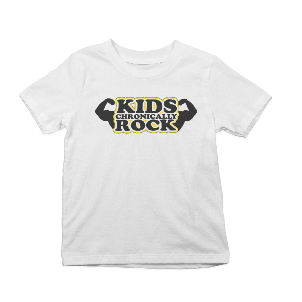 Kids Chronically Rock t-shirts with Muscle Logo-Girls Chronically Rock