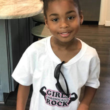 Load image into Gallery viewer, Kids Chronically Rock t-shirts with Muscle Logo-Girls Chronically Rock