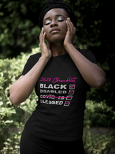Load image into Gallery viewer, Covid-19 Checklist T-shirt-BLACK LIVES