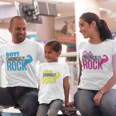 Kids Chronically Rock t-shirt with Muscle Logo 2-Girls Chronically Rock