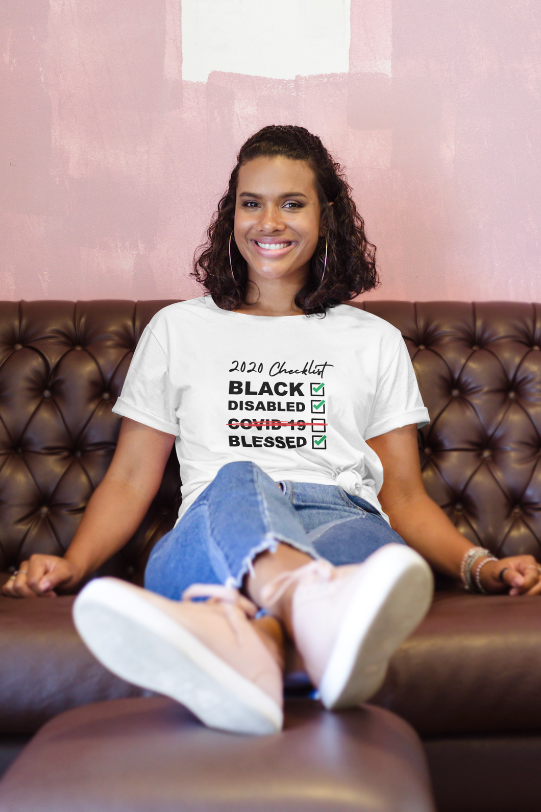 Covid-19 Checklist T-shirt-BLACK LIVES